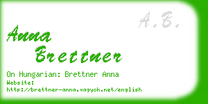 anna brettner business card